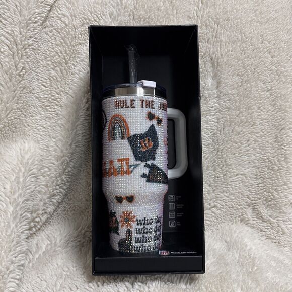 NEW Bengals Bling Colossal 46oz Tumbler  Limited Edition NFL Who Dey‎ - Picture 1 of 5